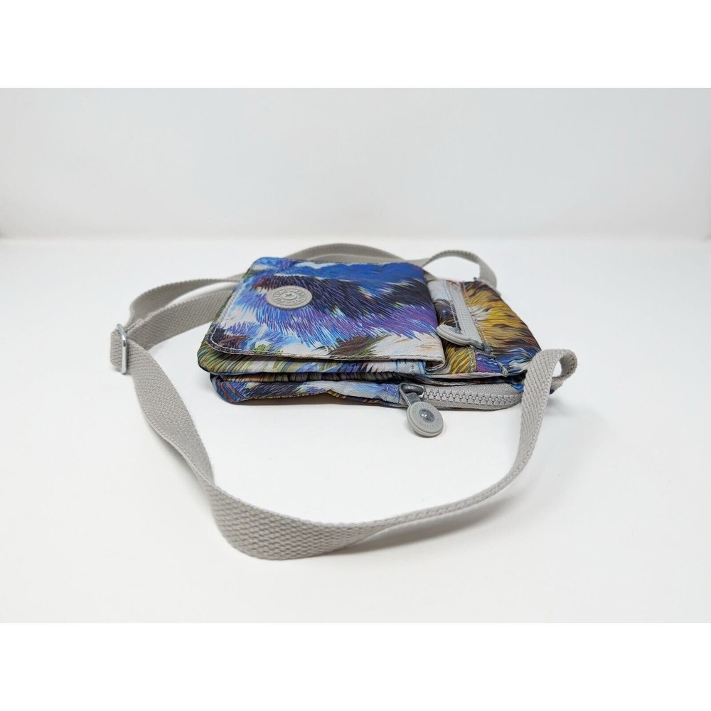 Kipling Purse Crossbody Eldorado Small Gray Tie Dye Print Nylon Bag - Picture 5 of 15